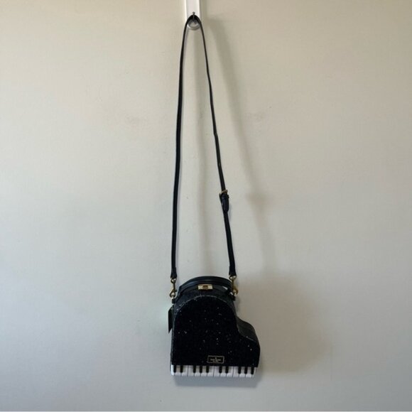 Rare 🔥 Kate Spade Bag Piano Leather Glitter Clutch Shoulder Jazz Things Up - Picture 14 of 15